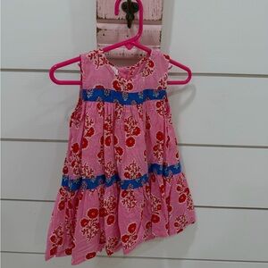 Mud Pie Pink and Blue Floral Dress